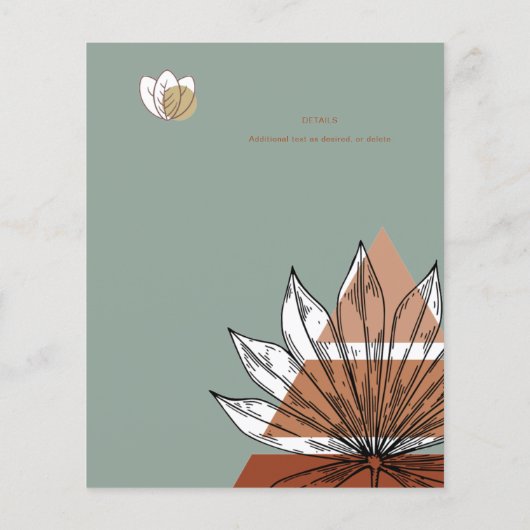 Scandinavische Japandi Abstracte Vormen BEWAAR DE  Flyer (Achterkant)