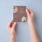 Scandinavische Japandi Abstracte Vormen BEWAAR DE  Flyer (Hand)