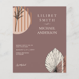 Scandinavische Japandi Abstracte Vormen BEWAAR DE  Flyer