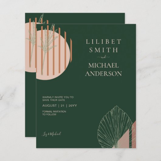 Scandinavische Japandi Abstracte Vormen SAVE THE D (Voorkant / Achterkant)