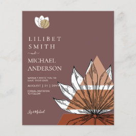 Scandinavische Japandi Abstracte Vormen SAVE THE D Flyer