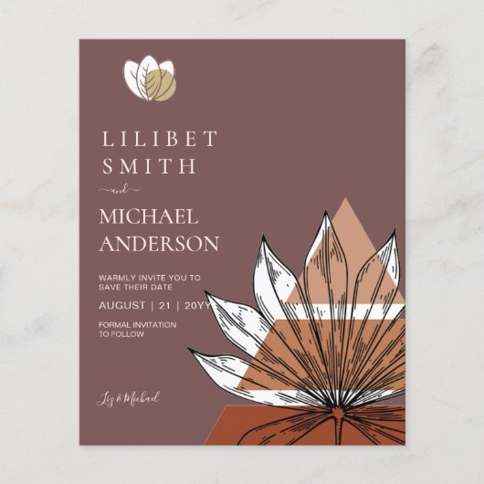 Scandinavische Japandi Abstracte Vormen SAVE THE D Flyer (Voorkant)