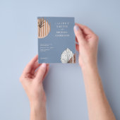 Scandinavische Japandi Abstracte Vormen SAVE THE D Flyer (Hand)