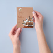 Scandinavische Japandi Abstracte Vormen SAVE THE D Flyer (Hand)