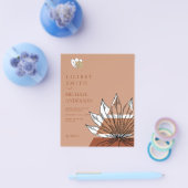 Scandinavische Japandi Abstracte Vormen SAVE THE D Flyer (Enkel)