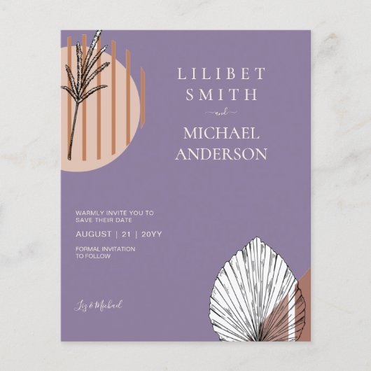 Scandinavische Japandi Abstracte Vormen SAVE THE D Flyer (Voorkant)