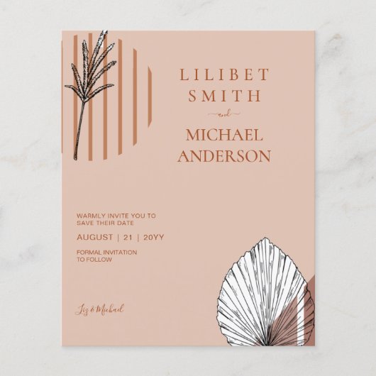 Scandinavische Japandi Abstracte Vormen SAVE THE D Flyer (Voorkant)