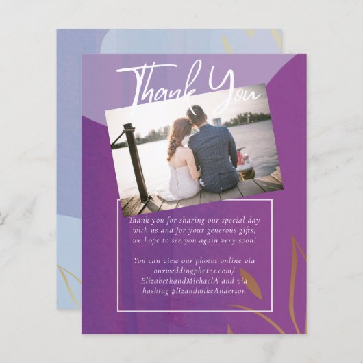 Scandinavische Japandi Modern Abstract Bruiloft (Voorkant / Achterkant)