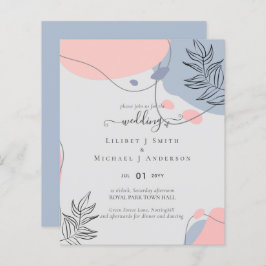 Scandinavische Japandi Modern Abstract Bruiloft