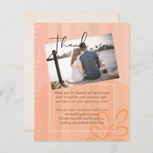 Scandinavische Japandi Modern Abstract Bruiloft (Voorkant / Achterkant)