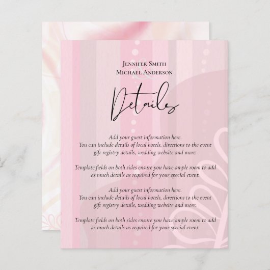 Scandinavische Japandi Modern Abstract Bruiloft (Voorkant / Achterkant)