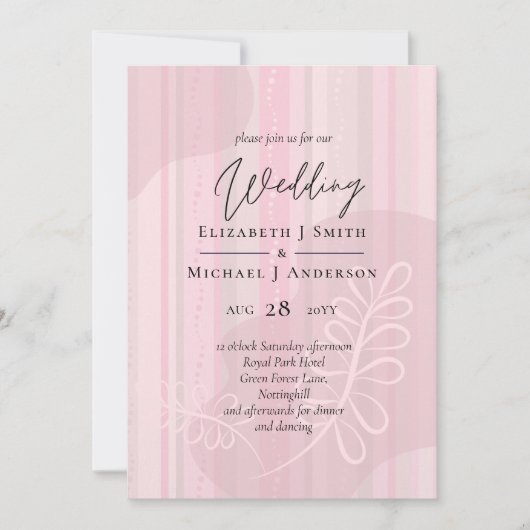 Scandinavische Japandi Modern Abstract Bruiloft (Voorkant)