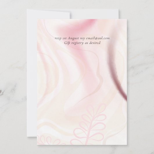 Scandinavische Japandi Modern Abstract Bruiloft (Achterkant)