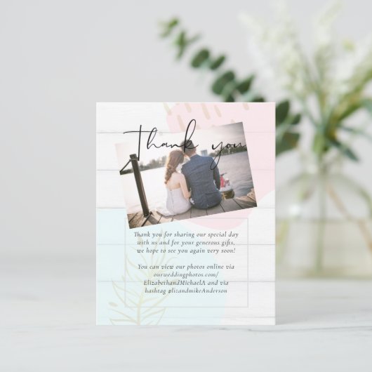 Scandinavische Japandi Modern Abstract Bruiloft (Staand voorkant)