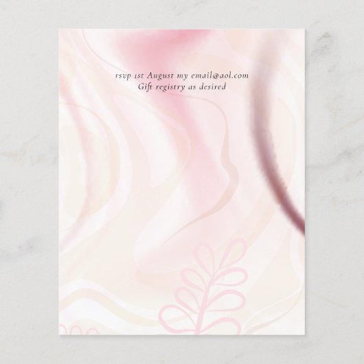 Scandinavische Japandi Modern Abstract Bruiloft (Achterkant)