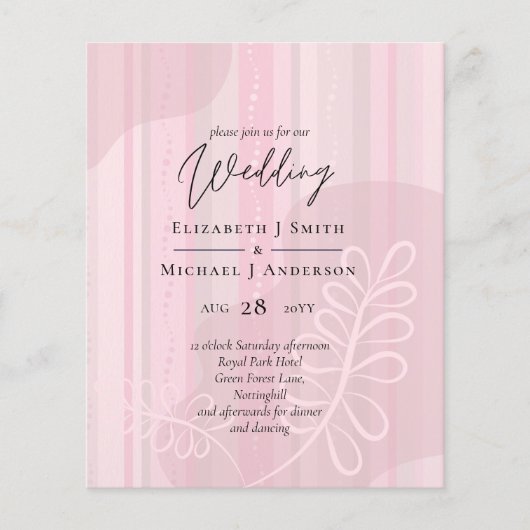 Scandinavische Japandi Modern Abstract Bruiloft (Voorkant)