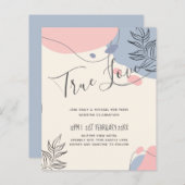 Scandinavische Japandi Modern Abstract Bruiloft (Voorkant / Achterkant)