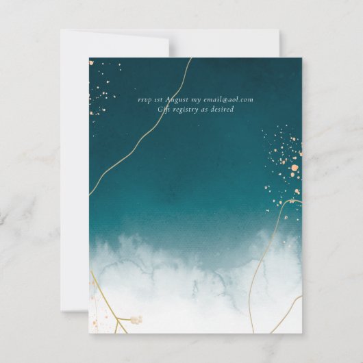 Scandinavische Japandi Modern Abstract Bruiloft (Achterkant)