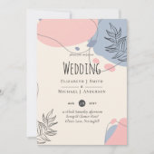 Scandinavische Japandi Modern Abstract Bruiloft (Voorkant)