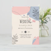 Scandinavische Japandi Modern Abstract Bruiloft (Staand voorkant)