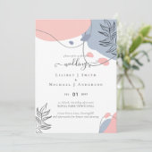 Scandinavische Japandi Modern Abstract Bruiloft (Staand voorkant)