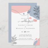 Scandinavische Japandi Modern Abstract Bruiloft (Voorkant / Achterkant)