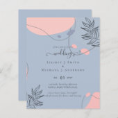 Scandinavische Japandi Modern Abstract Bruiloft (Voorkant / Achterkant)