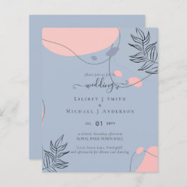 Scandinavische Japandi Modern Abstract Bruiloft