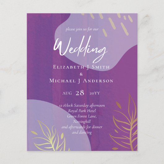 Scandinavische Japandi Modern Abstract Bruiloft (Voorkant)