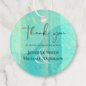 Scandinavische Japandi Modern Abstract Bruiloft Bedankjes Labels (Voorkant)