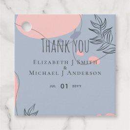 Scandinavische Japandi Modern Abstract Bruiloft Bedankjes Labels