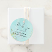 Scandinavische Japandi Modern Abstract Bruiloft Bedankjes Labels (In situ)