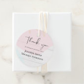 Scandinavische Japandi Modern Abstract Bruiloft Bedankjes Labels (In situ)