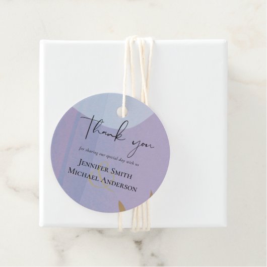 Scandinavische Japandi Modern Abstract Bruiloft Bedankjes Labels (In situ)