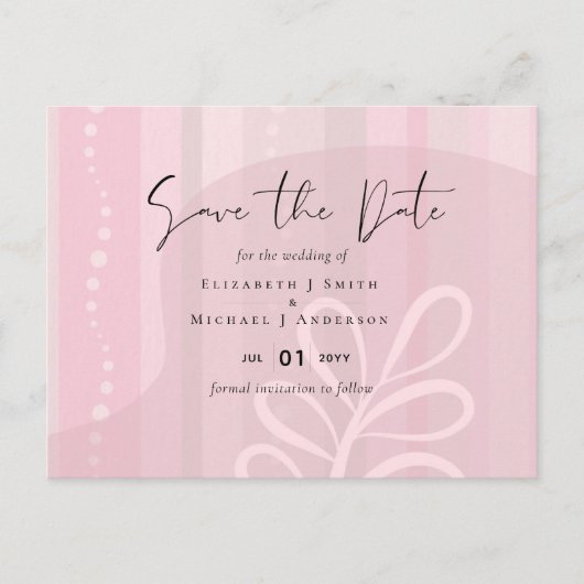 Scandinavische Japandi Modern Abstract Bruiloft Briefkaart (Voorkant)