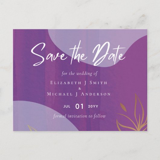 Scandinavische Japandi Modern Abstract Bruiloft Briefkaart (Voorkant)