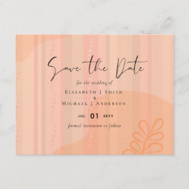 Scandinavische Japandi Modern Abstract Bruiloft Briefkaart