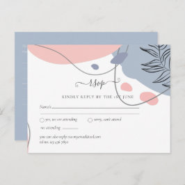 Scandinavische Japandi Modern Abstract Bruiloft Briefkaart