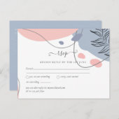 Scandinavische Japandi Modern Abstract Bruiloft Briefkaart (Voorkant / Achterkant)