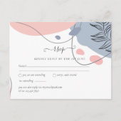 Scandinavische Japandi Modern Abstract Bruiloft Briefkaart (Voorkant)