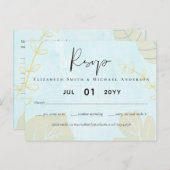 Scandinavische Japandi Modern Abstract Bruiloft Briefkaart (Voorkant / Achterkant)