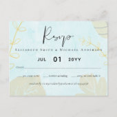 Scandinavische Japandi Modern Abstract Bruiloft Briefkaart (Voorkant)