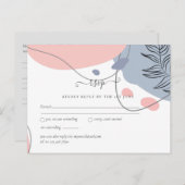 Scandinavische Japandi Modern Abstract Bruiloft Briefkaart (Voorkant / Achterkant)