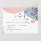 Scandinavische Japandi Modern Abstract Bruiloft Briefkaart (Voorkant)