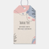 Scandinavische Japandi Modern Abstract Bruiloft Cadeaulabel (Voorkant)