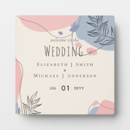 Scandinavische Japandi Modern Abstract Bruiloft Fotoplaat