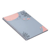 Scandinavische Japandi Modern Abstract Bruiloft Notitieboek (Rechterzijde)