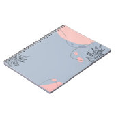 Scandinavische Japandi Modern Abstract Bruiloft Notitieboek (Linkerzijde)