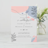 Scandinavische Japandi Moderne Abstracte Bruiloft (Staand voorkant)