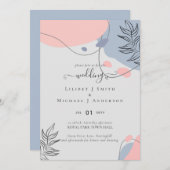 Scandinavische Japandi Moderne Abstracte Bruiloft (Voorkant / Achterkant)